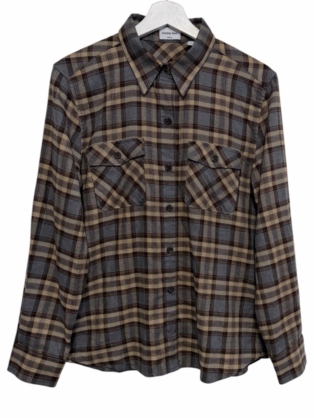 Aritzia Sunday Best Maple Shirt In Ares Check | Size S - Picture 4 of 14